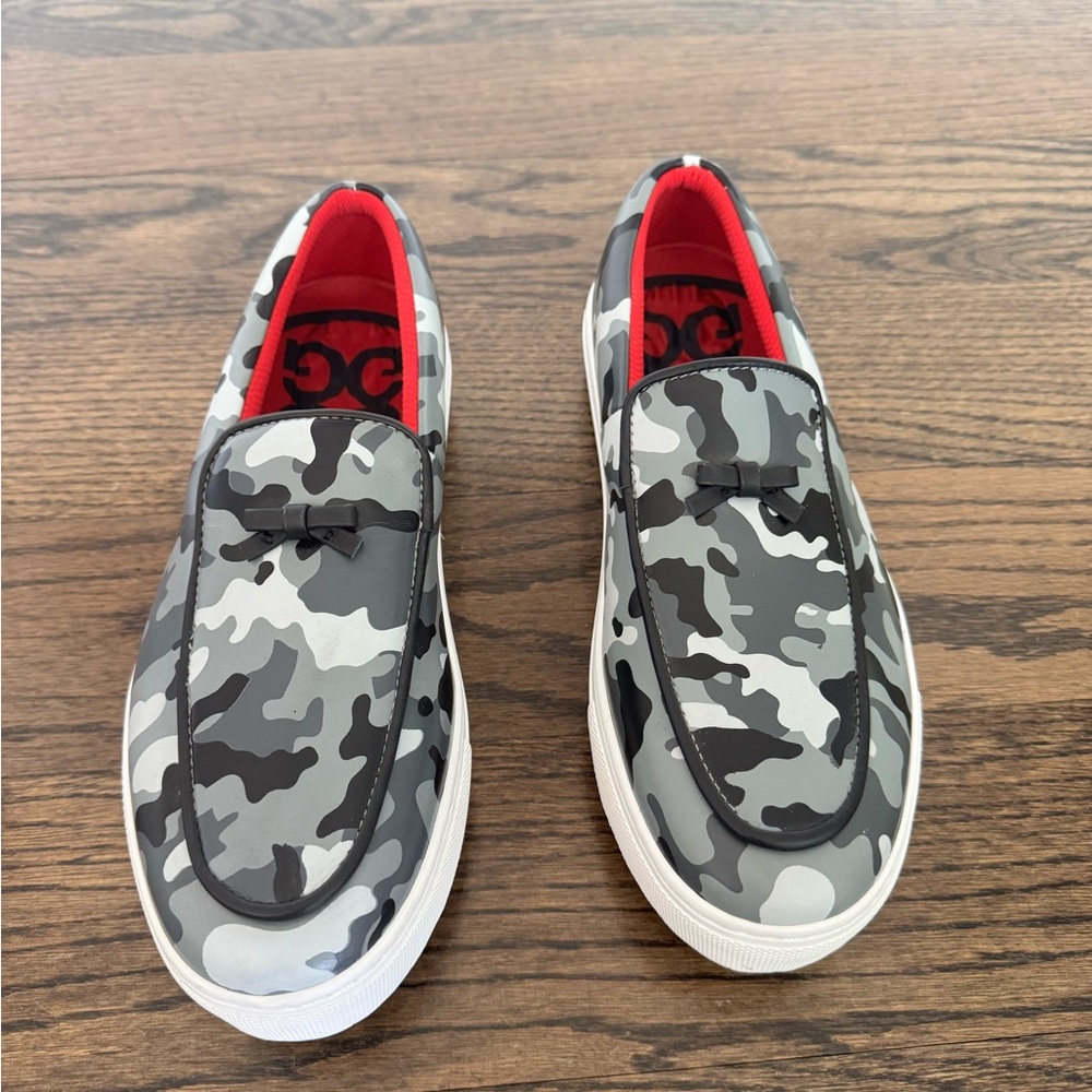G/FORE Camouflage Loafers in Black, Gray, and White